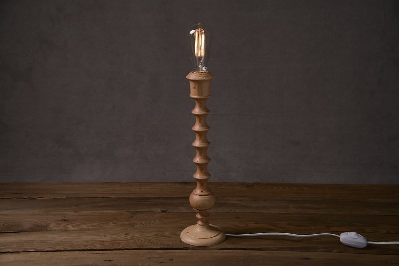 Prime Collection  復古燭台燈 原木色 (含燈愛迪生燈泡) - 燈具/燈飾 - 木頭 咖啡色
