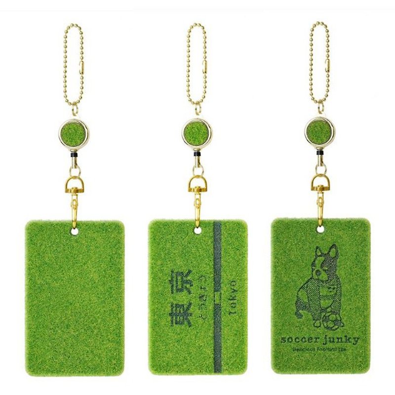 Shibaful grocery telescopic grass ticket holder card holder IC Card case - Other - Acrylic Green