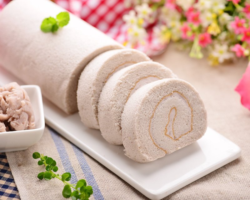 ★ Aposo Aibo Suo. Romantic taro roll 18cm ★ handmade boiled fresh taro stuffing taste fragrant dense, sweet and delicious, melt in your mouth! - ของคาวและพาย - อาหารสด สึชมพู