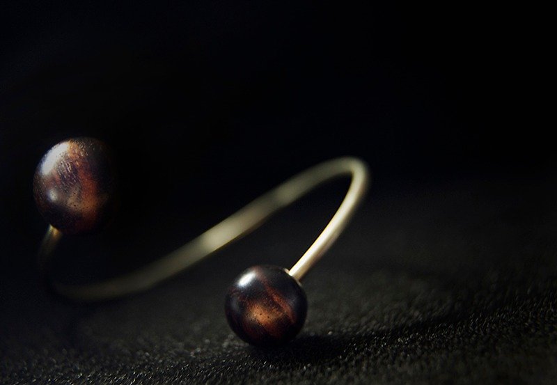 ORB-it Jewelry Series Wood X Cupronickel Bracelet (Gravity) - สร้อยข้อมือ - ไม้ สีนำ้ตาล