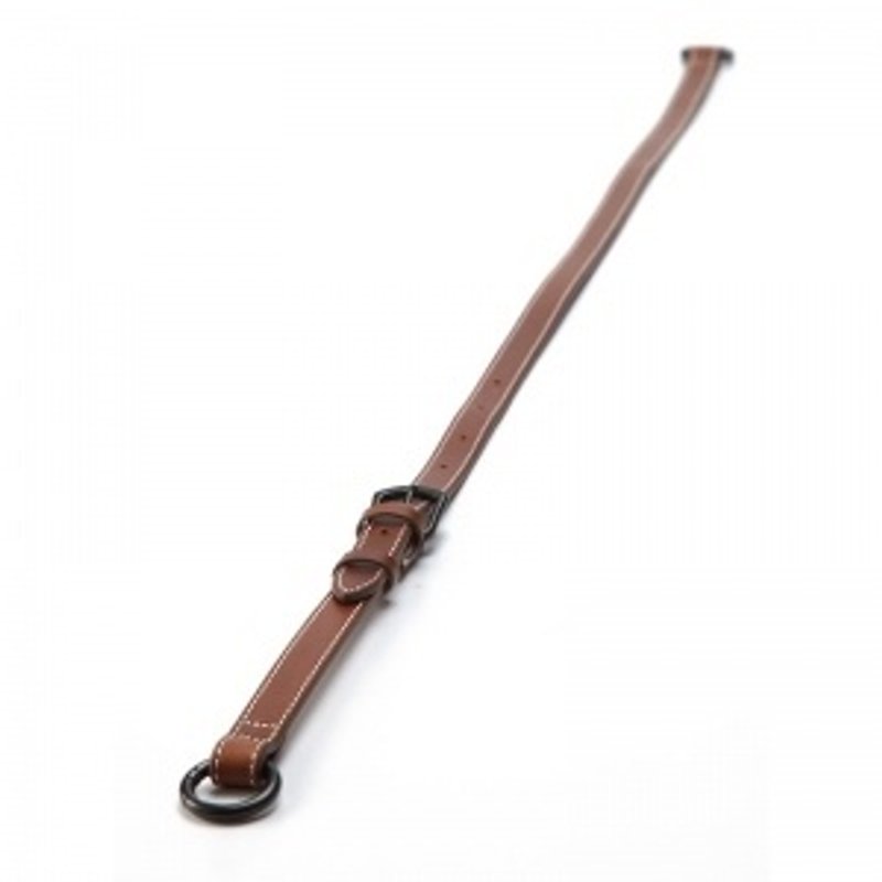 Brown leather bag strap / belt / Strap - Fine Edition (beige line) - Camera Straps & Stands - Genuine Leather Brown