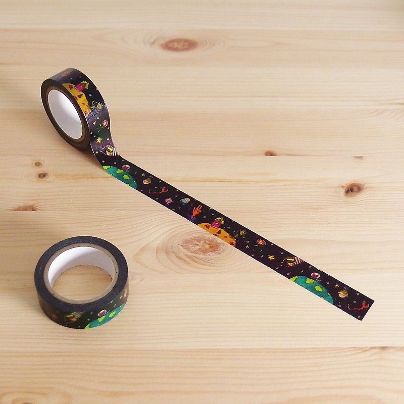 Masking tape / Outer Space Party - Washi Tape - Paper Black