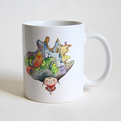 『錢錢』插畫 負面思考小姐 咖啡杯/馬克杯