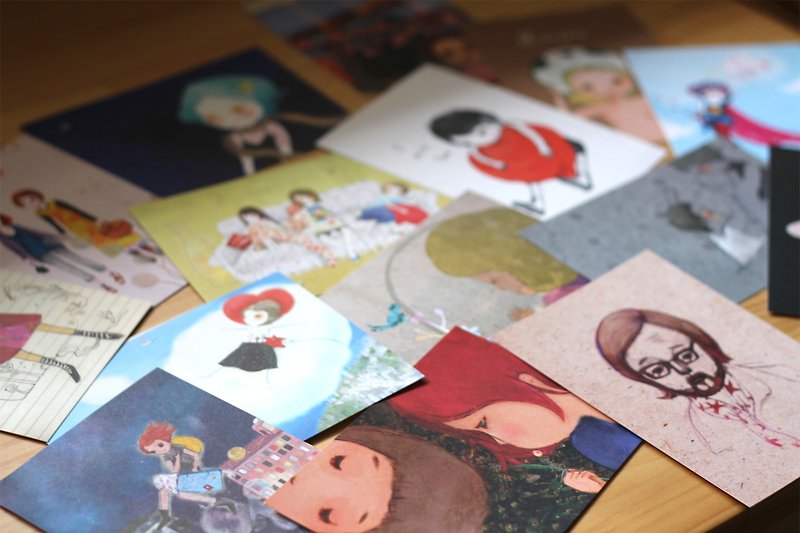 eyesQu illustration postcard postcad ─ 4 options - Cards & Postcards - Paper Multicolor