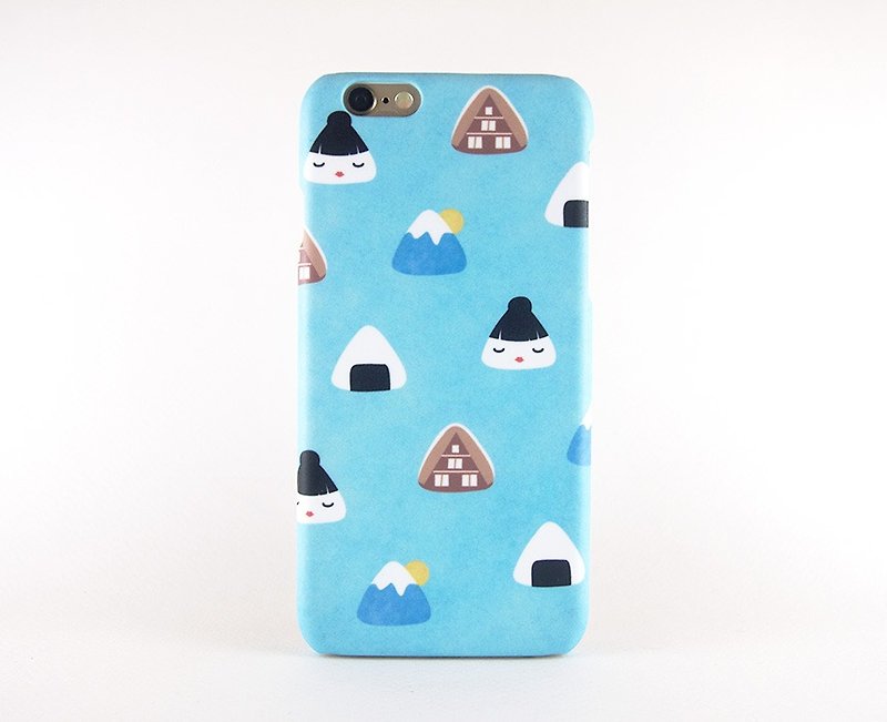 Mount Fuji iPhone case 富士山手機殼 เคสมือถือภูเขาไฟ Fuji-san - Phone Cases - Plastic Blue