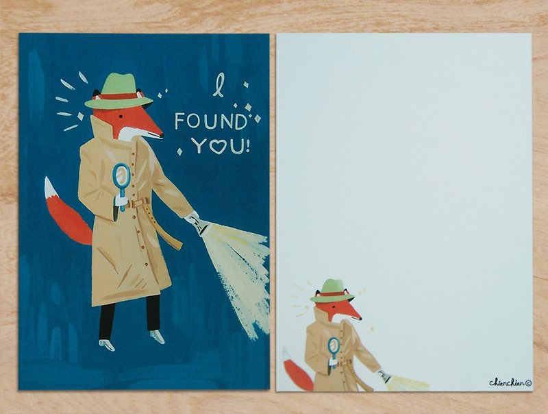 Chienchien - find you! - illustration postcard / card - การ์ด/โปสการ์ด - กระดาษ 