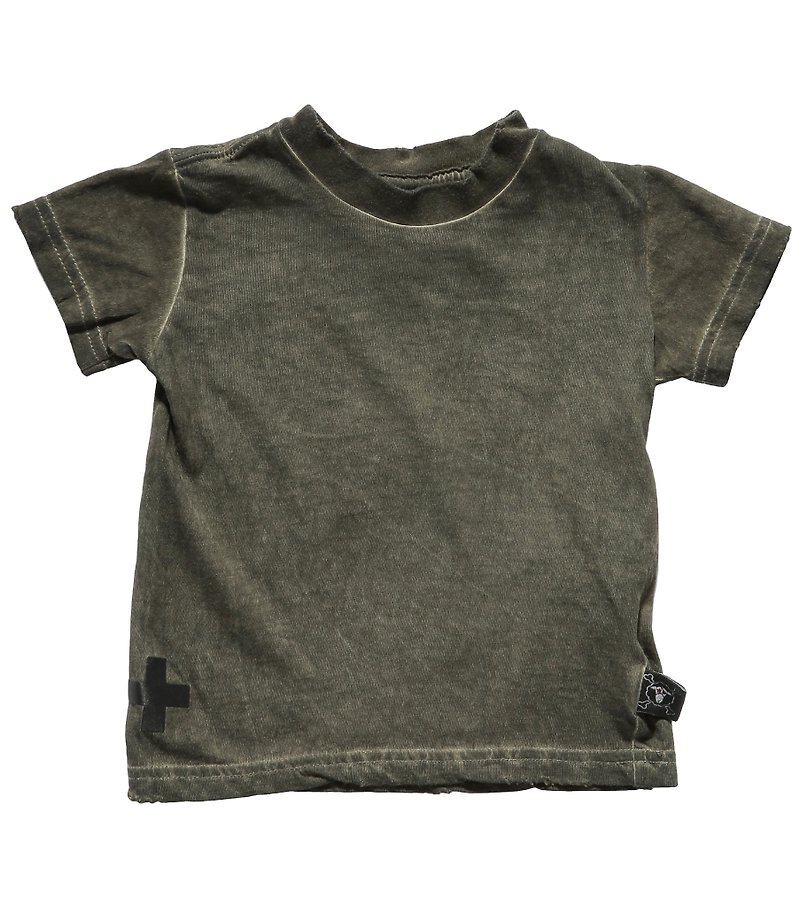 2015年春NUNUNUプレーンオリーブグリーン綿のTシャツ - その他 - コットン・麻 グリーン