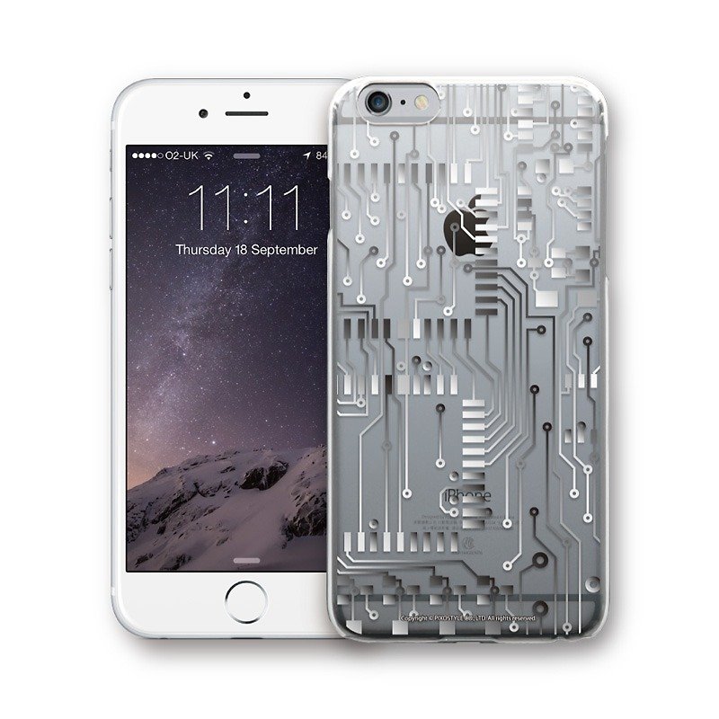 AppleWork iPhone 6/6S/7/8 原創設計保護殼 - 電路板  - 手機殼/手機套 - 塑膠 白色