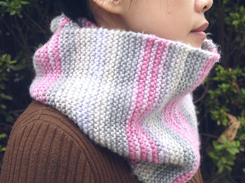 Handmade knitting wool neck ~ cloud around neck circumference (readymades * 1) - ผ้าพันคอ - วัสดุอื่นๆ สึชมพู