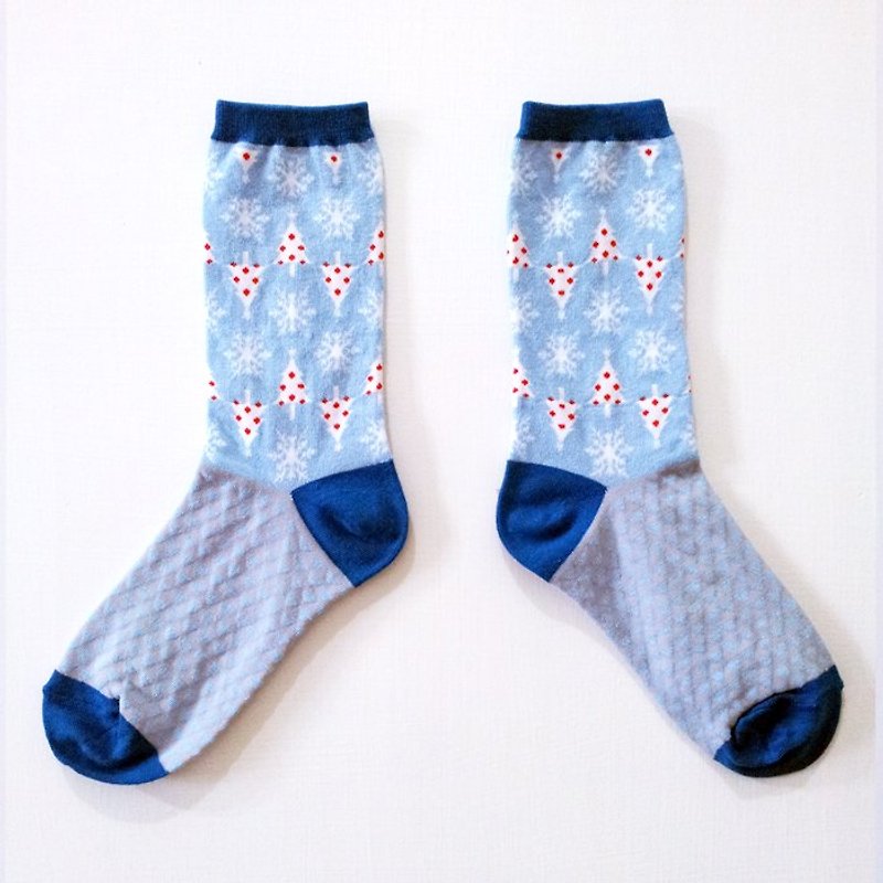 其他材質 襪子 多色 - 聖誕節之愛的小雪花 / 銀色叮叮噹噹 / 夢想巨人系列襪