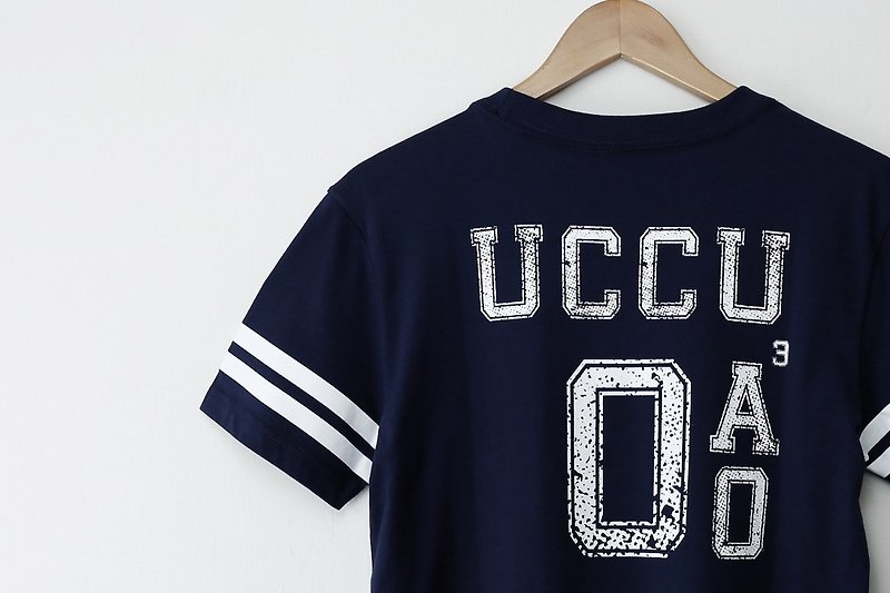 INNER | UCCU laugh T-Shirt - ten feet deep blue - เสื้อยืดผู้ชาย - วัสดุอื่นๆ สีดำ
