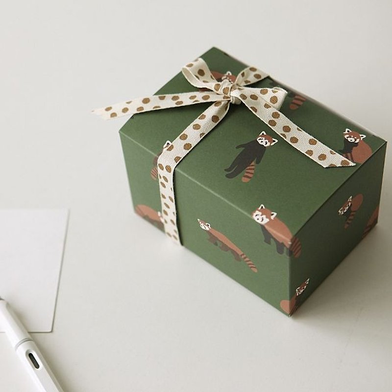 Dailylike 派對方塊禮物盒組M-08 小浣熊,E2D38643 - 包裝材料 - 紙 綠色
