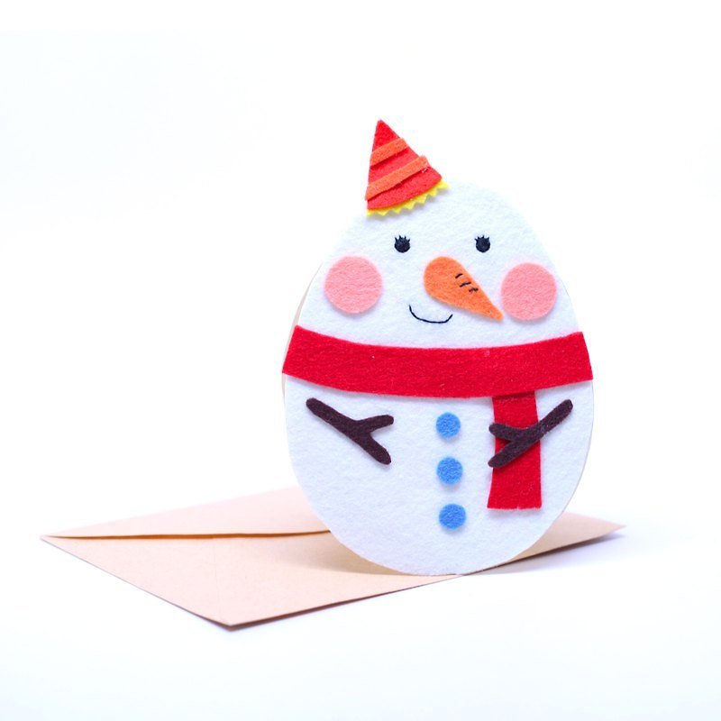 [Jingle be Christmas limited] Christmas handmade cards - snowman models - การ์ด/โปสการ์ด - กระดาษ ขาว