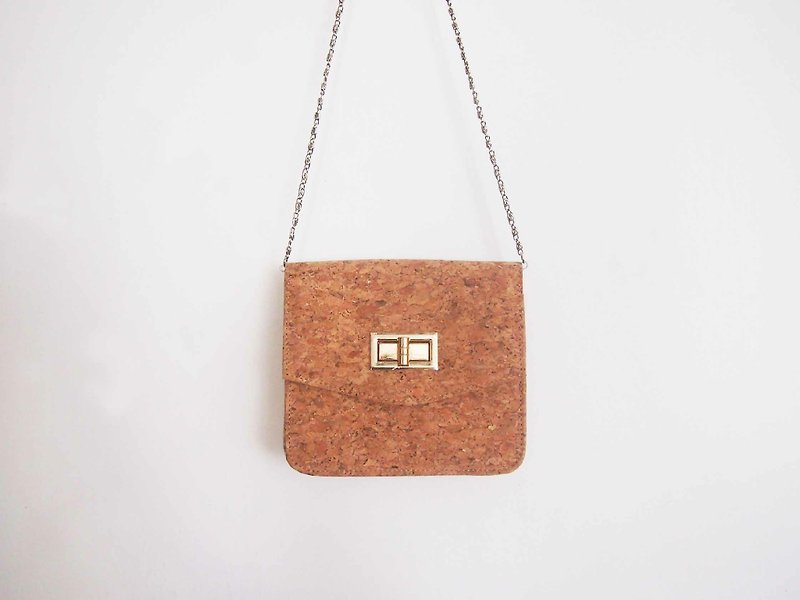コルクのイブニングバッグイブニング財布小さな袋のハンドバッグのユニークなmetailロック - クラッチバッグ - 寄せ植え・花 