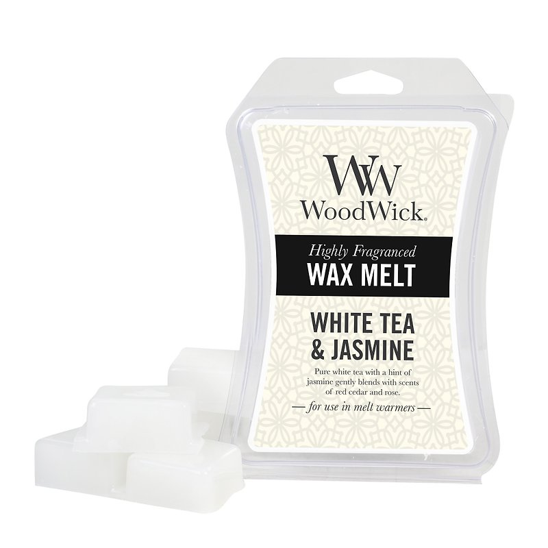 WoodWick®ワックスが溶け3オンス-WHITE TEA＆JASMINE - キャンドル・燭台 - 蝋 ホワイト