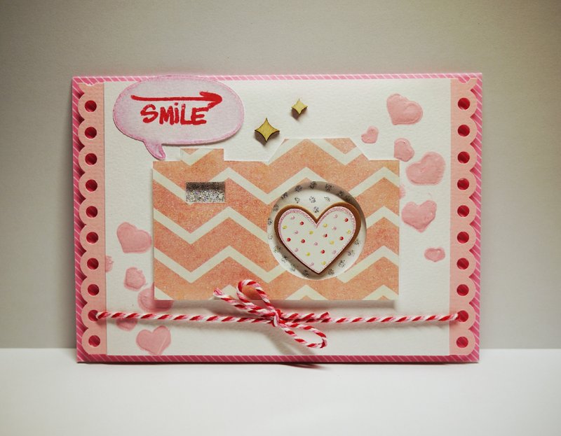 【yu-crafts 手工卡片】#60 smile [萬用卡] - 卡片/明信片 - 紙 