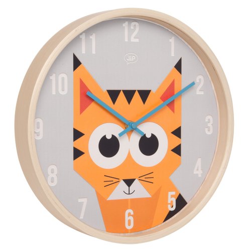 j.i.p 小老虎木挂钟 wall clock geo forest tiger wood