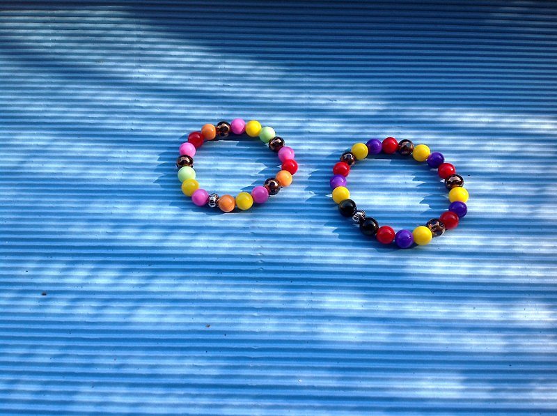 Bracelet ∞ hollow color universe - Bracelets - Glass Multicolor
