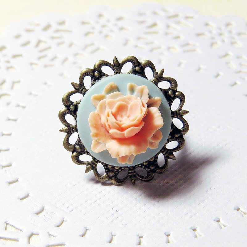 Wei Man} {stereoscopic rose romantic ring - General Rings - Other Metals Multicolor