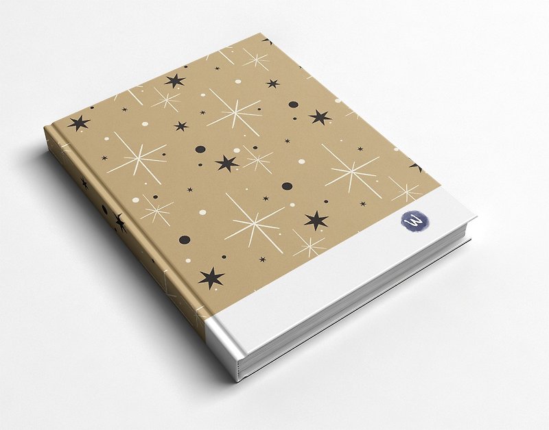 Golden cross star handmade book/notebook/handbook/diary-Rococo strawberry WELKIN - สมุดบันทึก/สมุดปฏิทิน - กระดาษ 