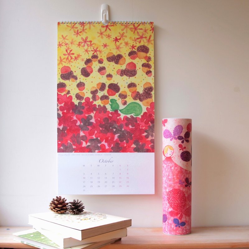 Crystal's Illustration- 2016 Calendar《Flower Season》 - ปฏิทิน - กระดาษ หลากหลายสี