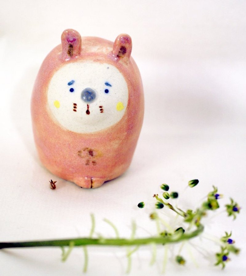 ﹝手感陶作﹞情人節禮物-皮斯咔-pinky - Pottery & Ceramics - Other Materials Pink