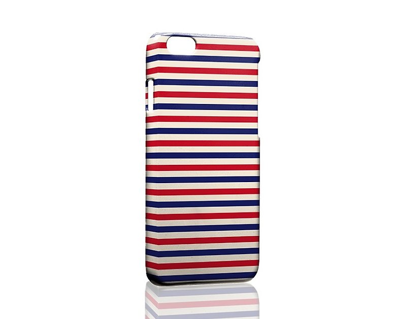 赤、白、青の水平パターンiPhone X 8 7 6s Plus 5s Samsung S7 S8 S9携帯電話ケース - スマホケース - プラスチック 多色