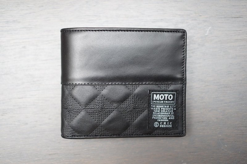 【MOTO 50cc】－Wallets/短夾_03735 - 錢包/皮夾/長短夾 - 真皮 黑色