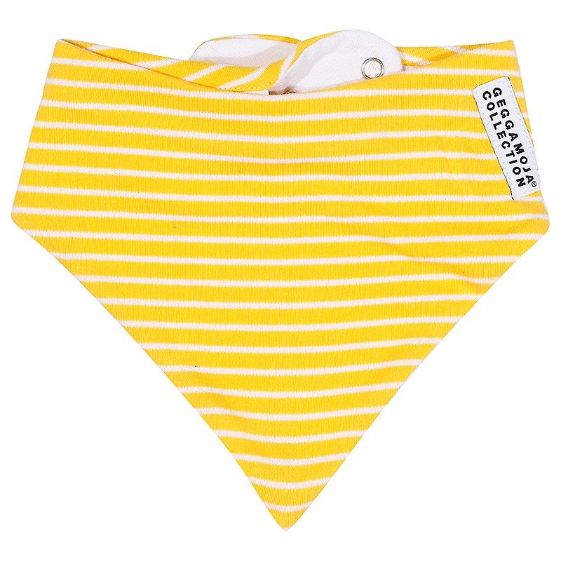 【北歐童裝】瑞典有機棉嬰兒圍兜口水巾 彌月禮 - 口水肩/圍兜 - 棉．麻 黃色