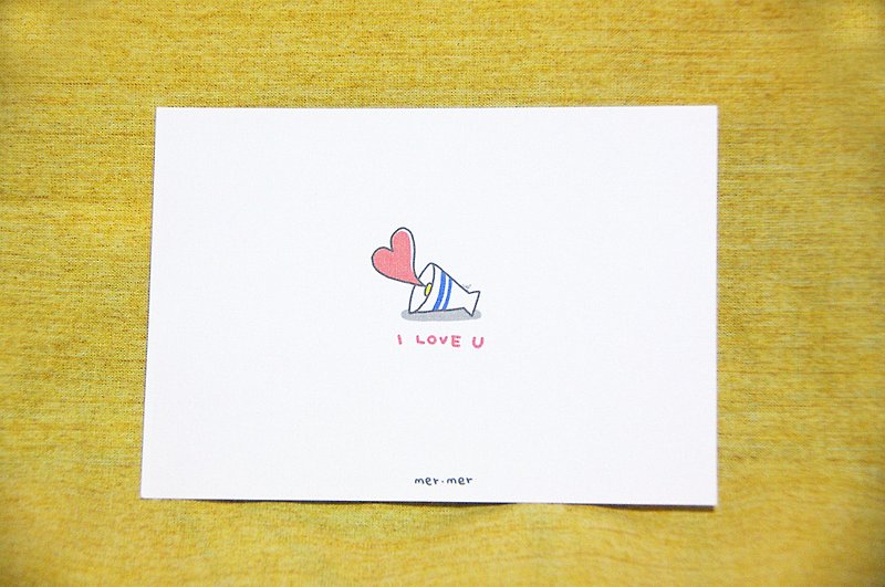 I LOVE U/Postcard - การ์ด/โปสการ์ด - กระดาษ ขาว