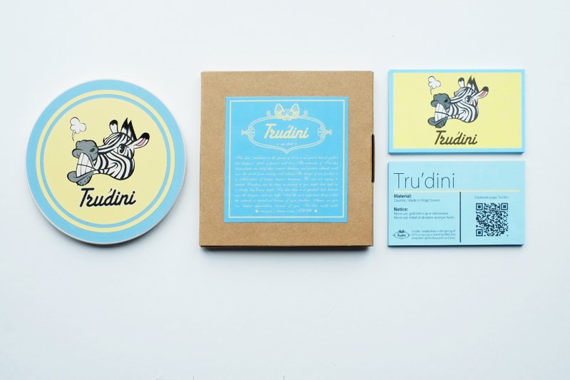 Tru'dini バタフライ ジェット ゼブラ セラミック コースター - コースター - その他の素材 