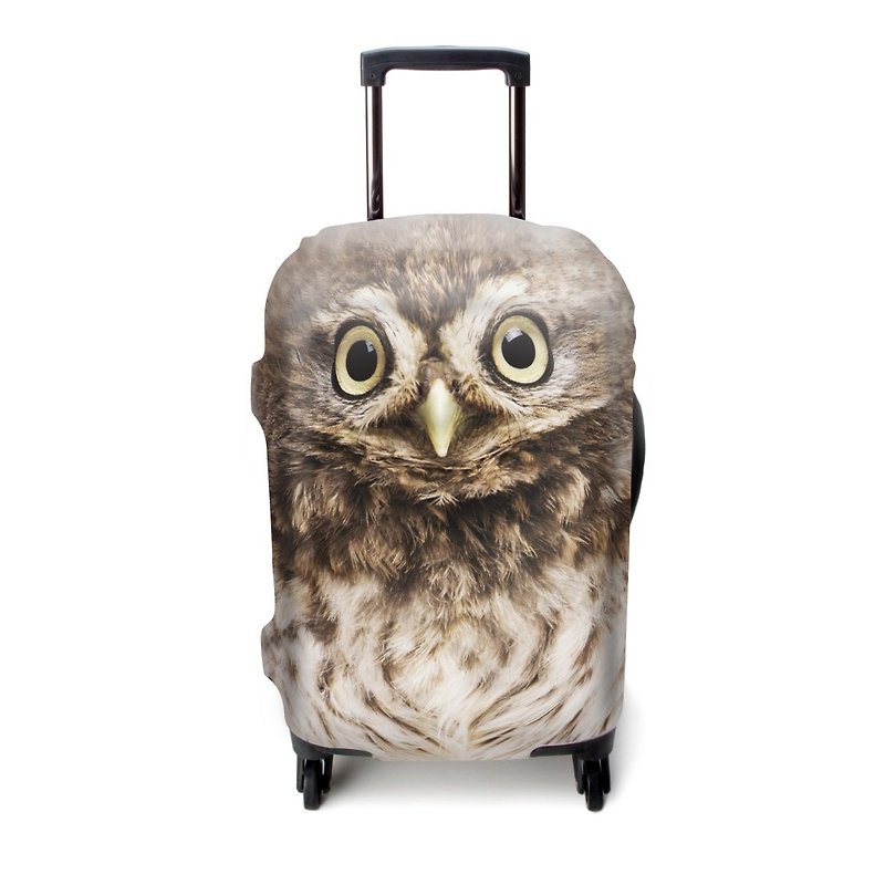Elastic sleeve │ owl box number [L] - กระเป๋าเดินทาง/ผ้าคลุม - วัสดุอื่นๆ สีนำ้ตาล
