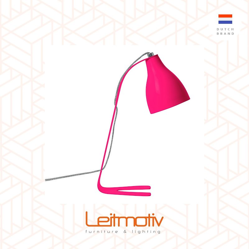 Leitmotiv, Barefoot Table lamp neon pink - โคมไฟ - โลหะ สีแดง