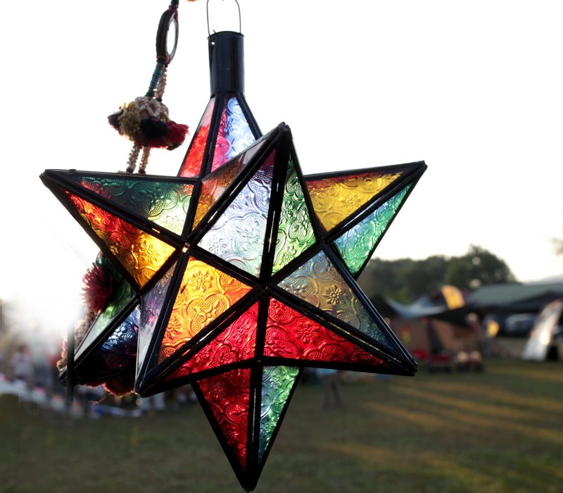 OMAKE Morocco Star-glass lamps (large) - โคมไฟ - แก้ว หลากหลายสี