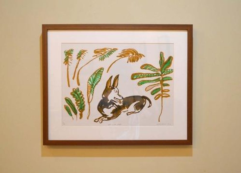 "Pero" in The Jungle -RISO Print - 女 T 恤 - 其他材質 