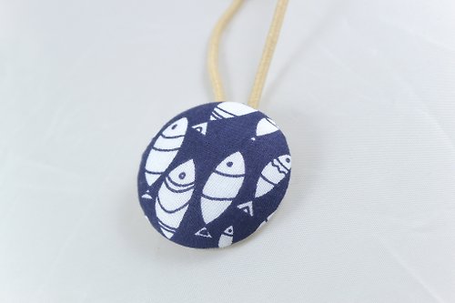 alma-handmade 手感布包釦髮束 - 小魚