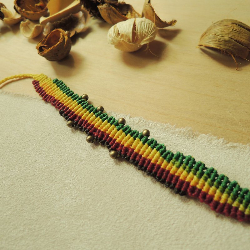 Tribute to Bob Marley #3 / Brazilian silk Wax thread bracelet - Bracelets - Waterproof Material Multicolor