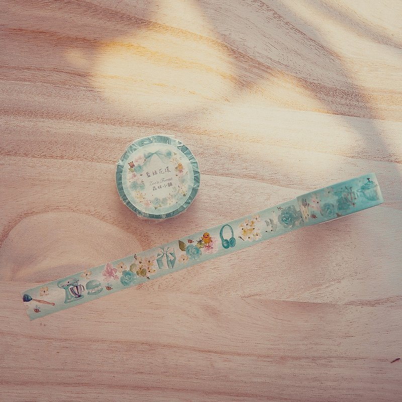 Zoe's forest No. 8 Washi Tape- Teal Garland - Washi Tape - Paper 
