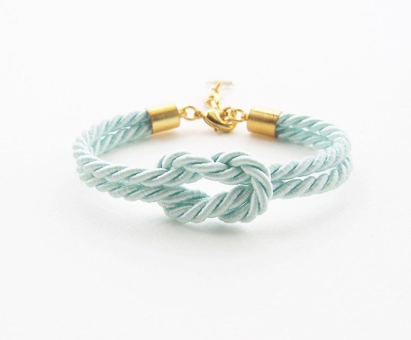 Mint nautical bracelet - light mint - 手鍊/手鐲 - 其他材質 綠色