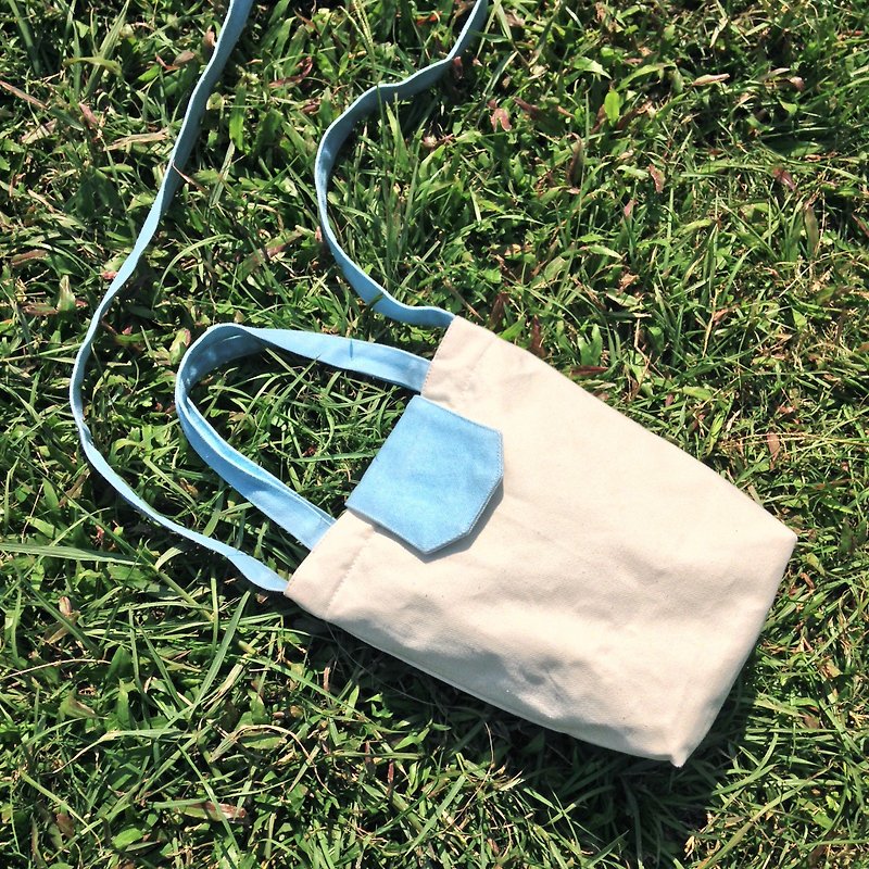 Double Back Canvas Camera Bag/ Soda/ - Messenger Bags & Sling Bags - Cotton & Hemp Blue
