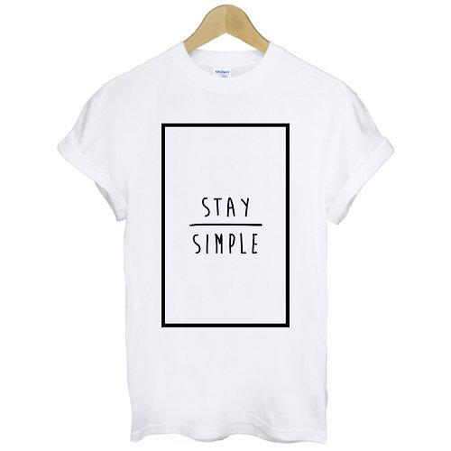 hipster STAY SIMPLE-Rectangle短袖T恤-2色 保持簡單長方形 三角形 幾何 設計 自創 品牌 時髦 圓 文青 Hipster