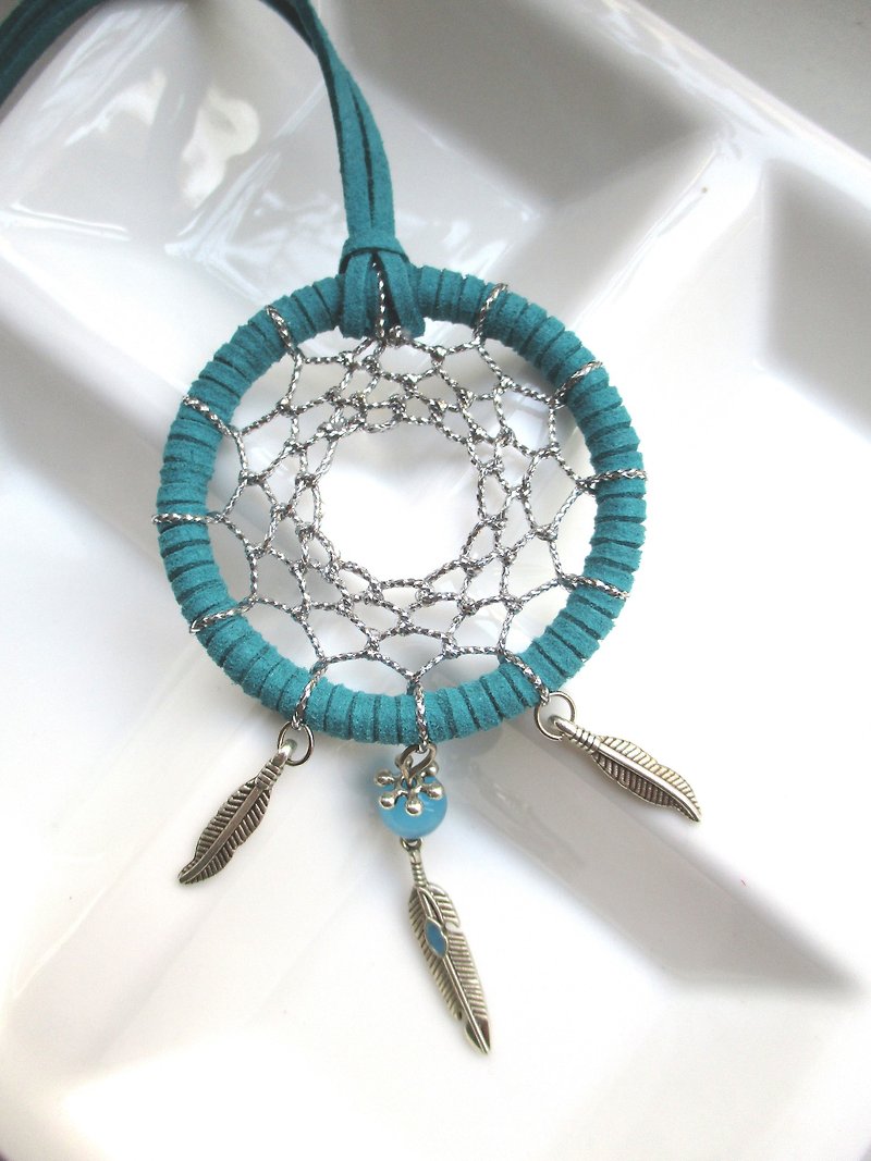 Small kite - Dreamcatcher Necklace - Blue Turkey - สร้อยคอ - วัสดุอื่นๆ หลากหลายสี