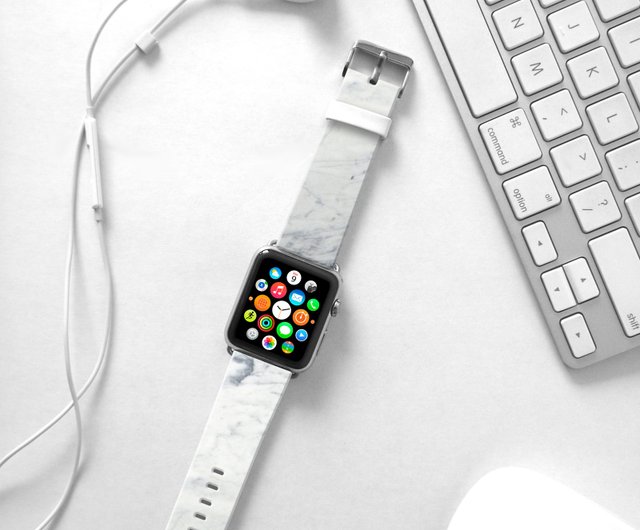 White marble apple watch on sale band