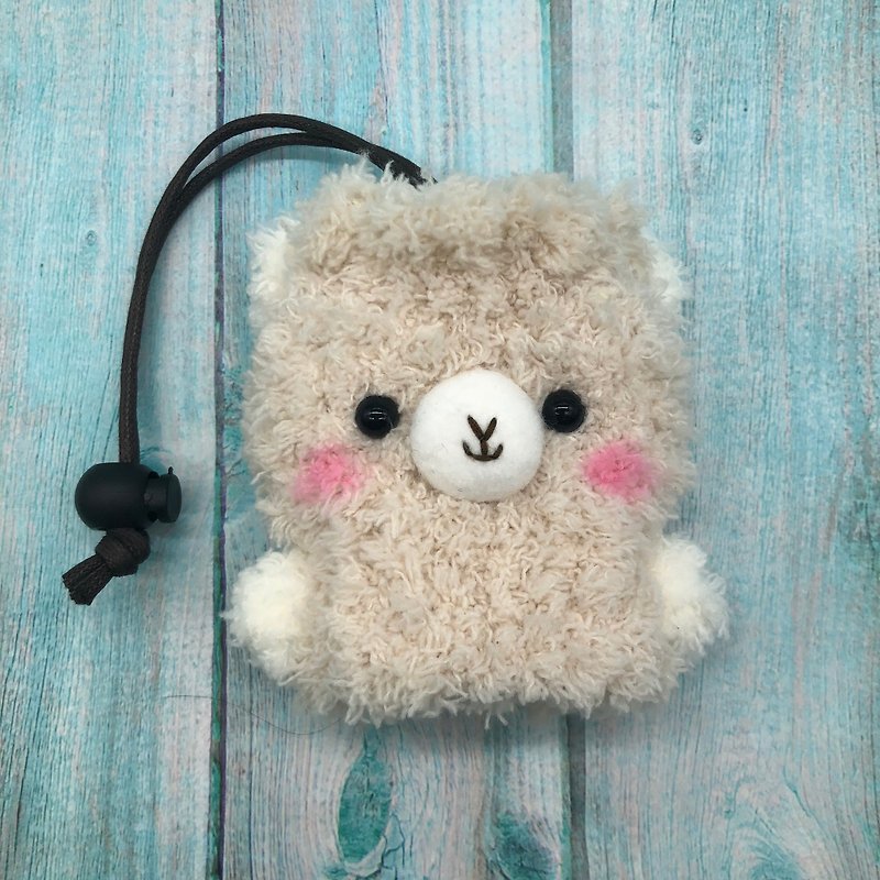 Four sizes of alpaca knitting wool key case key storage key case - Keychains - Other Man-Made Fibers Khaki