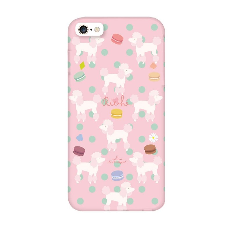 Pink macaron Poodles Phonecase iPhone6/6plus+/5/5s/note3/note4 Phonecase - เคส/ซองมือถือ - วัสดุอื่นๆ สึชมพู
