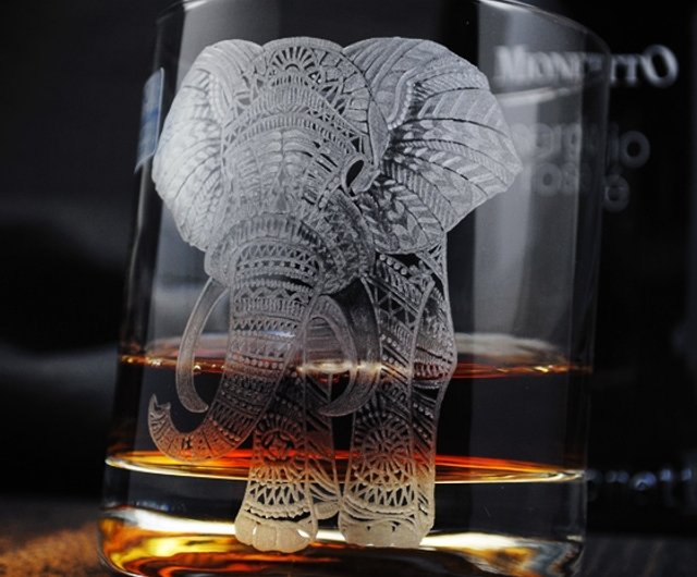 草原] 300ccのシリーズ彫刻運と強度華やかなインドの象のSCHOTT