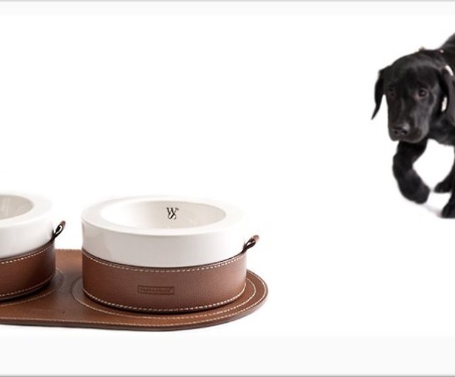 W&S] Elegant Pet Bowl Mat-Available in Brown and Black - Shop w-s
