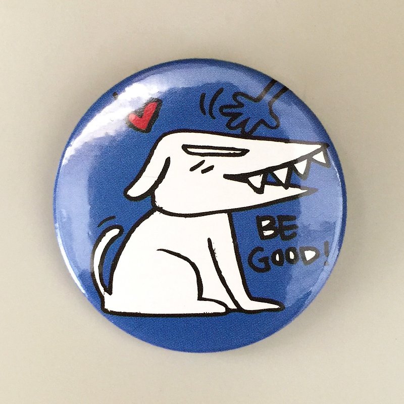 Badge dog obediently - Brooches - Plastic Blue
