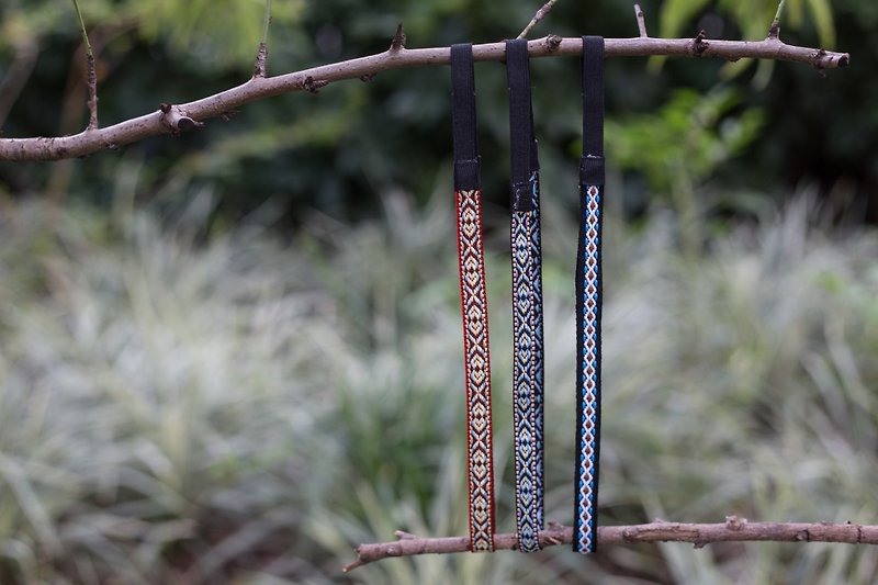 Braided / Totem Blue and Red / Webbing, Headband, Headband - Headbands - Other Materials 
