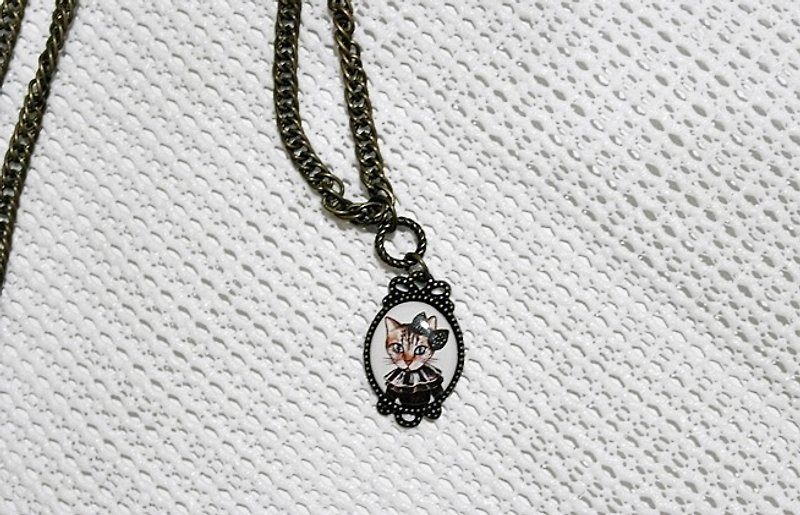 Alloy Necklace-Lady Cat-Limited x1 #俏皮#美丽#猫咪控女孩 - Necklaces - Other Metals Purple